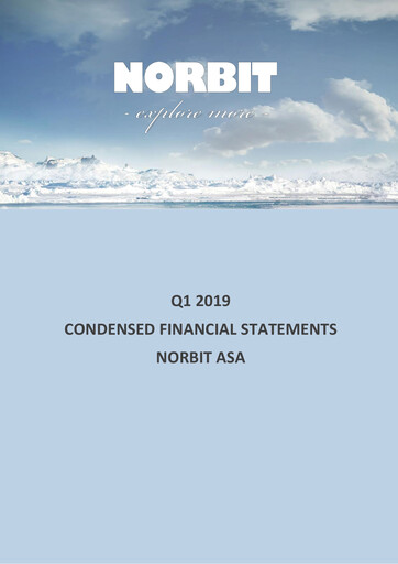Thumbnail Norbit ASA Quarterly Report 2019-q1