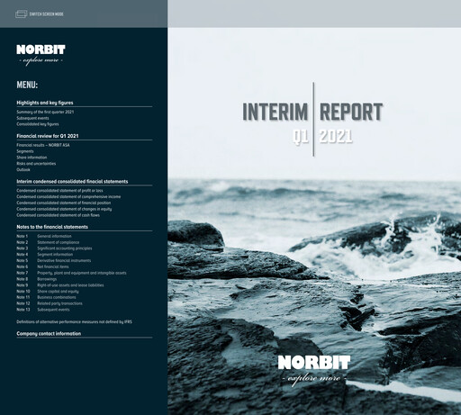 Thumbnail Norbit ASA Quarterly Report 2021-q1