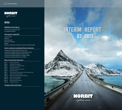 Thumbnail Norbit ASA Quarterly Report 2021-q3