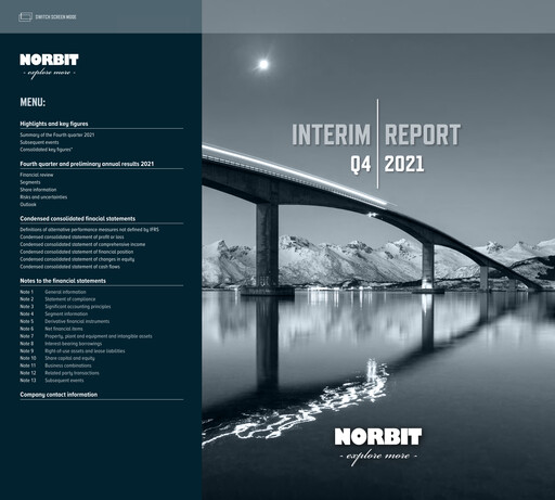Thumbnail Norbit ASA Quarterly Report 2021-q4