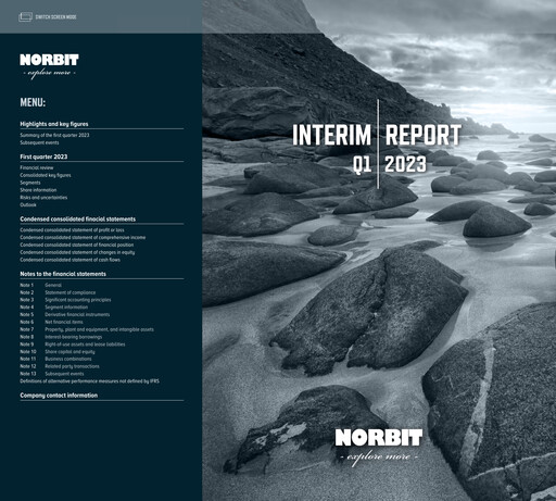 Thumbnail Norbit ASA Quarterly Report 2023-q1
