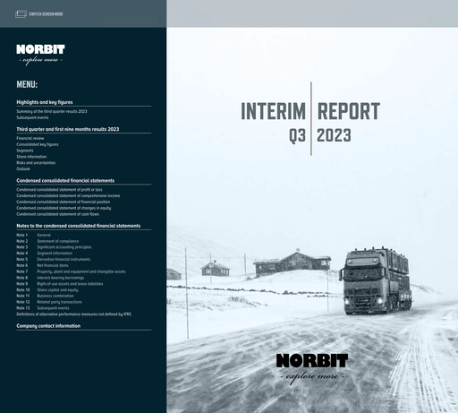 Thumbnail Norbit ASA Quarterly Report 2023-q3