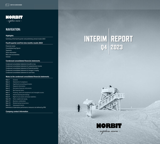 Thumbnail Norbit ASA Quarterly Report 2023-q4