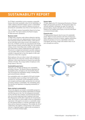 Thumbnail TF Bank AB Sustainability Report 2018