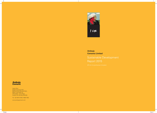 Vorschaubild Ambuja Cements
 Nachhaltigkeitsbericht 2015