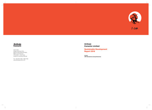 Vorschaubild Ambuja Cements
 Nachhaltigkeitsbericht 2016
