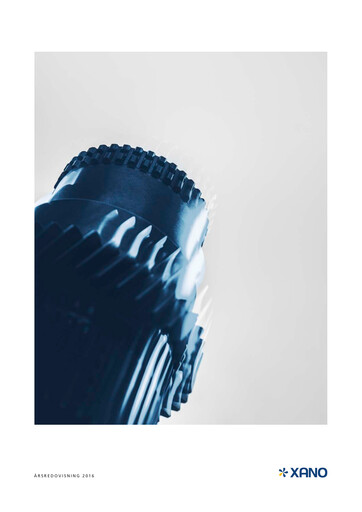 Miniature XANO Industri Rapport annuel 2016