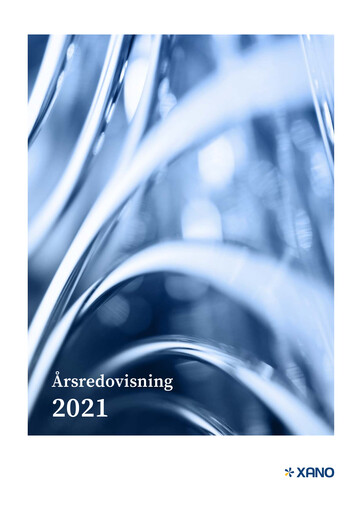 Miniature XANO Industri Rapport annuel 2021