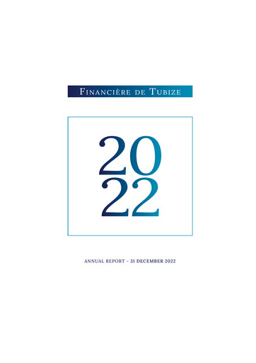 Vorschaubild Financière de Tubize Jahresbericht 2022
