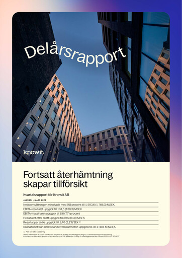 Thumbnail Knowit Quarterly Report 2025-q1