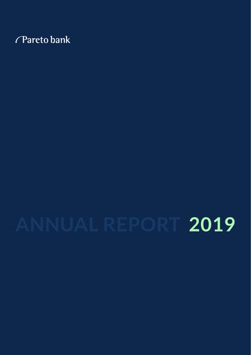 Thumbnail Pareto Bank Annual Report 2019