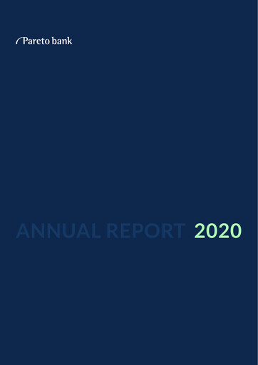 Thumbnail Pareto Bank Annual Report 2020