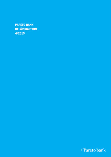 Thumbnail Pareto Bank Quarterly Report 2015-q4