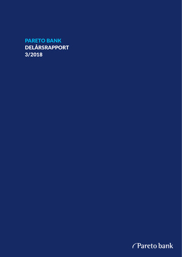 Thumbnail Pareto Bank Quarterly Report 2018-q3