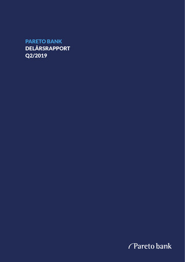 Thumbnail Pareto Bank Quarterly Report 2019-q2