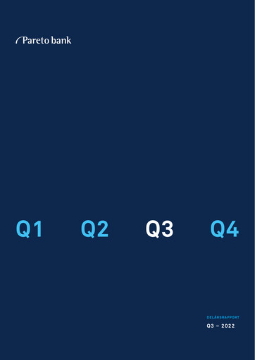 Thumbnail Pareto Bank Quarterly Report 2022-q3