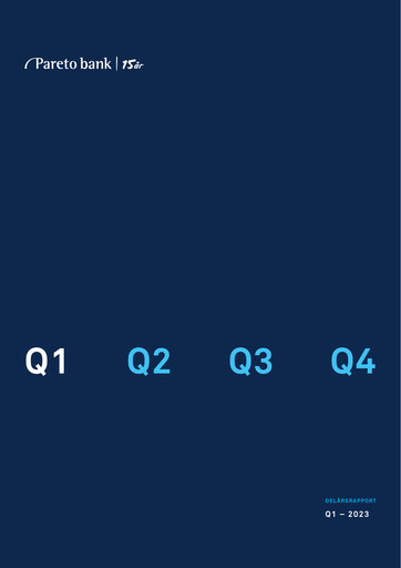 Thumbnail Pareto Bank Quarterly Report 2023-q1