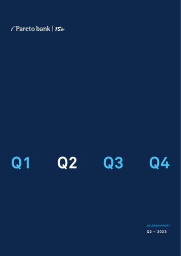Thumbnail Pareto Bank Quarterly Report 2023-q2