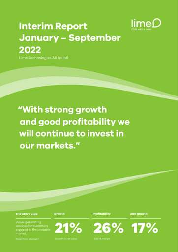 Miniature Lime Technologies AB Rapport trimestriel 2022-q3