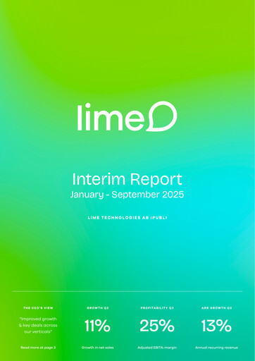 Miniature Lime Technologies AB Rapport trimestriel 2025-q3