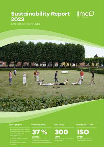 Thumbnail Lime Technologies AB Sustainability Report 2023