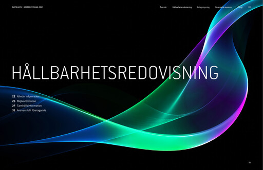 Thumbnail RaySearch Laboratories AB Sustainability Report 2025