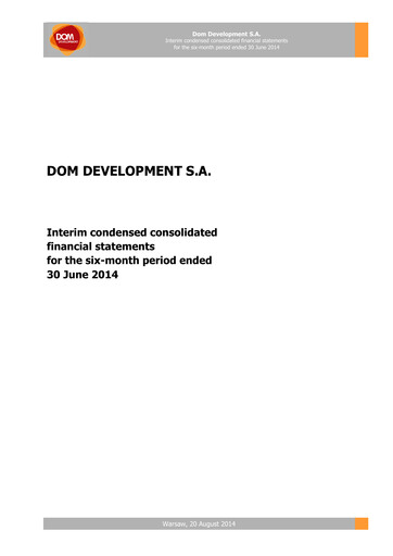 Miniature Dom Development Rapport semestriel 2014-h1