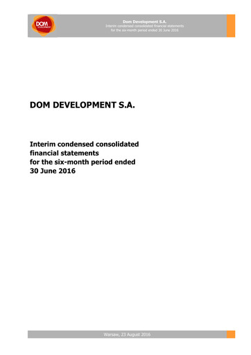 Miniature Dom Development Rapport semestriel 2016-h1