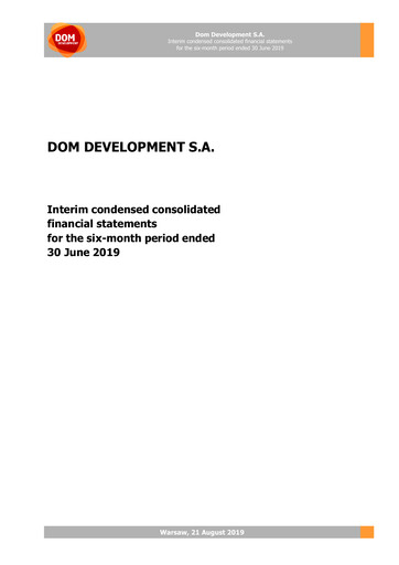 Miniature Dom Development Rapport semestriel 2019-h1