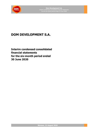Miniature Dom Development Rapport semestriel 2020-h1