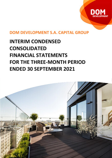 Vorschaubild Dom Development Quartalsbericht 2021-q3