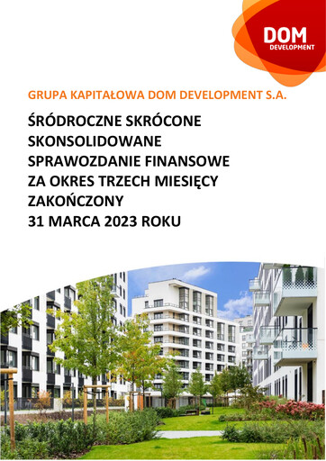 Thumbnail Dom Development Quarterly Report 2023-q1