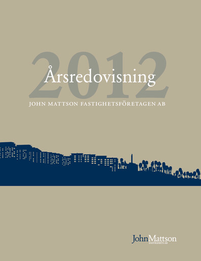 Miniature John Mattson Fastighetsföretagen Rapport annuel 2012