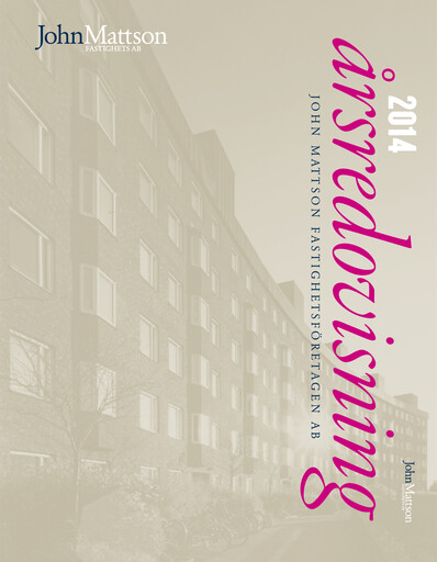 Miniature John Mattson Fastighetsföretagen Rapport annuel 2014