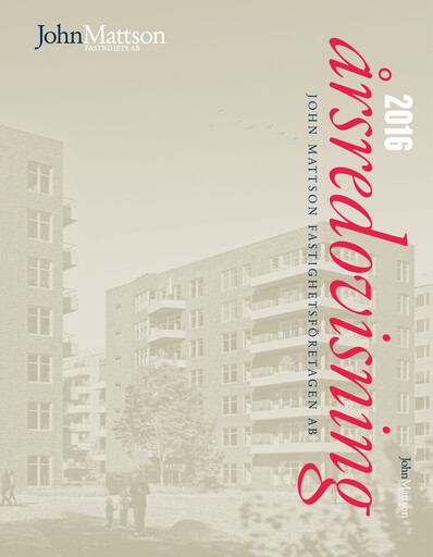 Miniature John Mattson Fastighetsföretagen Rapport annuel 2016