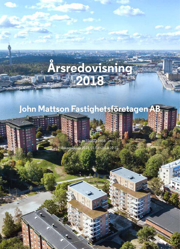Miniature John Mattson Fastighetsföretagen Rapport annuel 2018