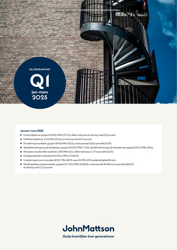 Thumbnail John Mattson Fastighetsföretagen Quarterly Report 2025-q1