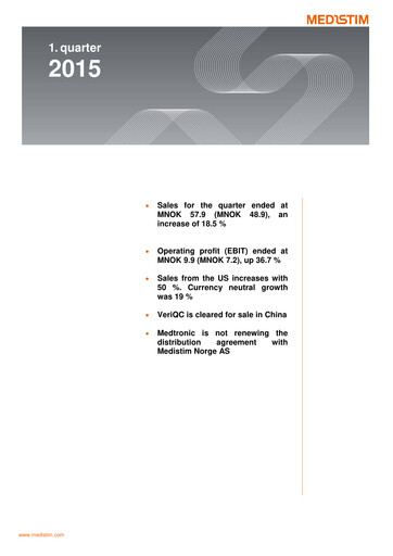 Thumbnail Medistim Quarterly Report 2015-q1