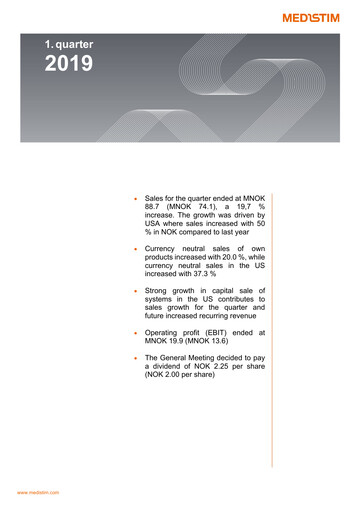 Thumbnail Medistim Quarterly Report 2019-q1