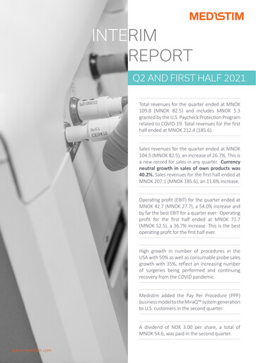 Thumbnail Medistim Quarterly Report 2021-q2