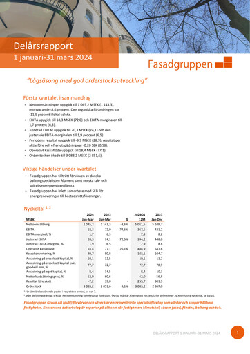 Thumbnail Fasadgruppen Group Quarterly Report 2024-q1