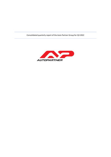 Thumbnail Auto Partner Quarterly Report 2022-q3