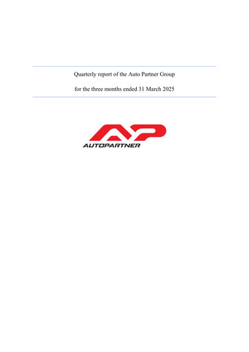 Thumbnail Auto Partner Quarterly Report 2025-q1