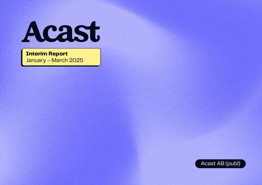 Thumbnail Acast AB Quarterly Report 2025-q1
