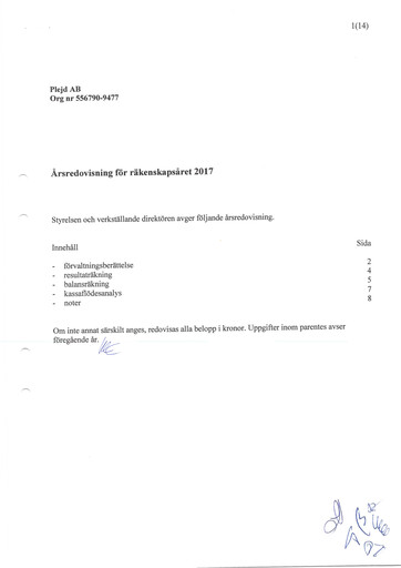 Miniature Plejd AB Rapport annuel 2017