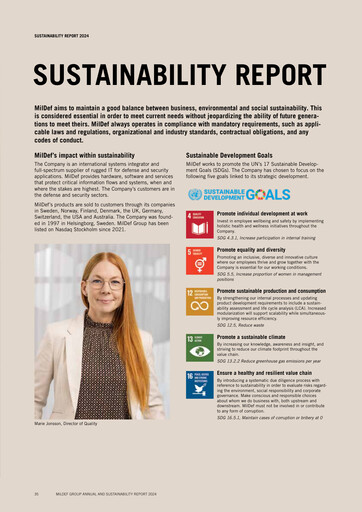 Thumbnail MilDef Group Sustainability Report 2024