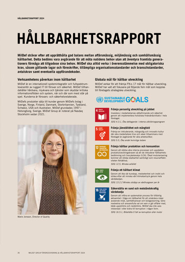 Thumbnail MilDef Group Sustainability Report 2024