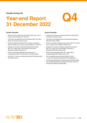 Thumbnail KlaraBo Sverige Quarterly Report 2022-q4