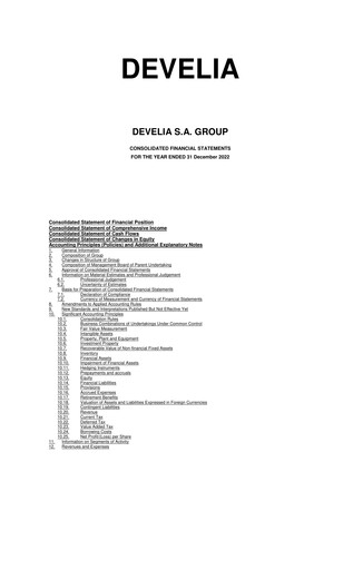 Vorschaubild Develia Finanzmitteilung 2022