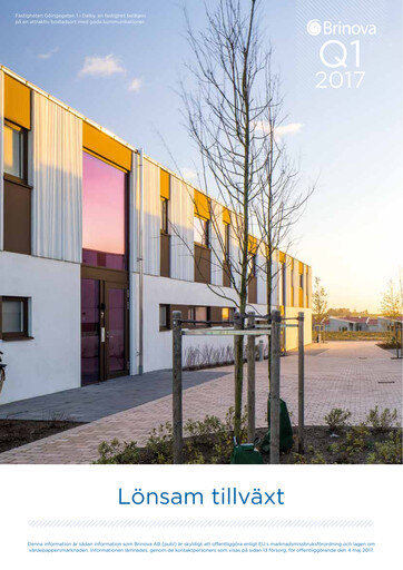 Thumbnail Brinova Fastigheter Quarterly Report 2017-q1